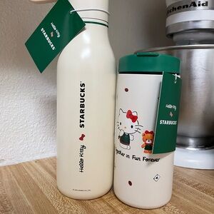 (SHIP SAMEDAY) Hello Kitty x Starbucks OUT OF STOCK LIMITED 2x Bottle Bundle